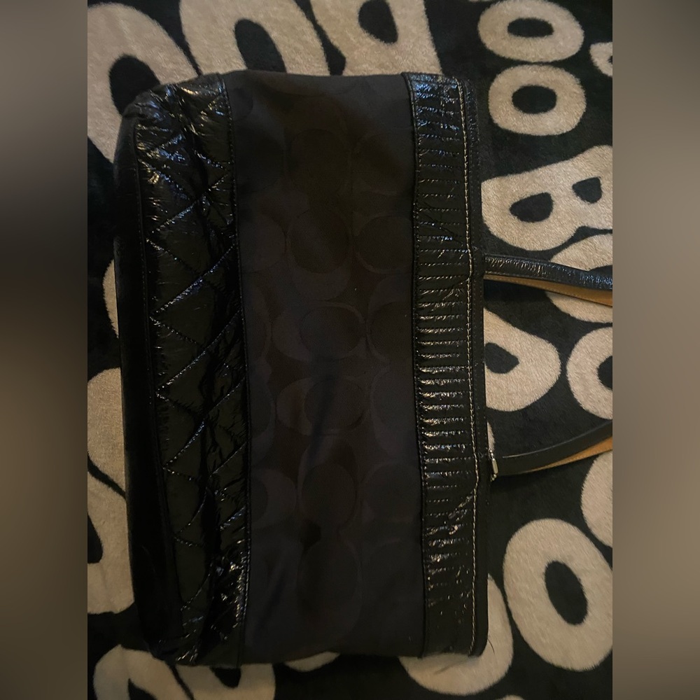 Coach Black and Gray Signature Tote
